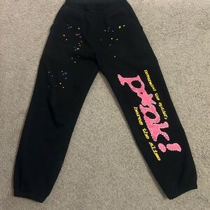 Sp5der Worldwide V1 Pink sweatpants 2021